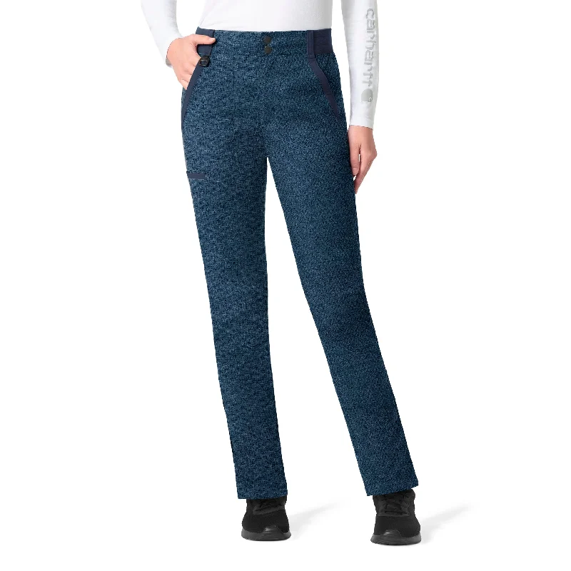 Shop and Save Carhartt Rugged Flex Ripstop Women's Utility Cargo Scrub Pant - Navy Heather