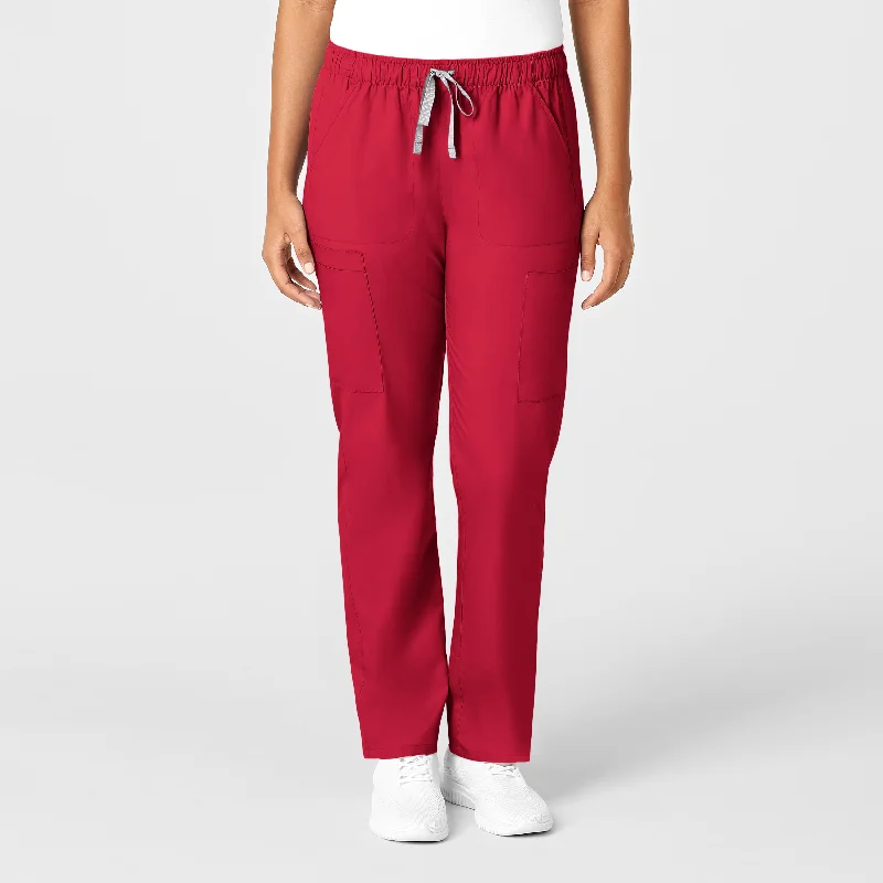 Weekend Offers That Excite WonderWORK Women's Convertible Slim Leg Scrub Pant - Red