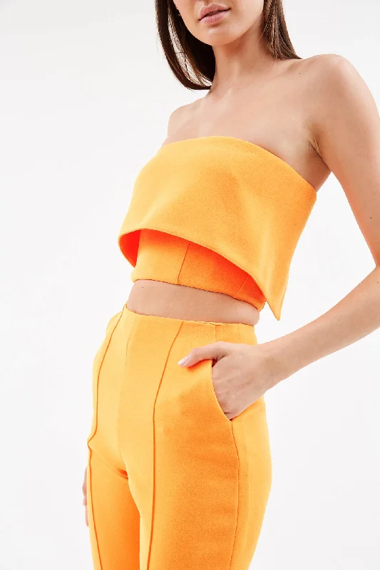 Weekend Bargains Galore Zak Orange Cuff Crop