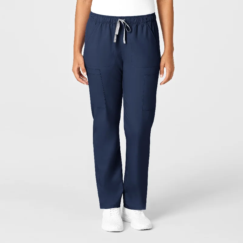 Weekend Wonders Await! WonderWORK Women's Convertible Slim Leg Scrub Pant - Navy
