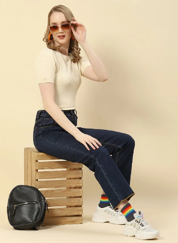 Massive Deal Women Off White Plain Top