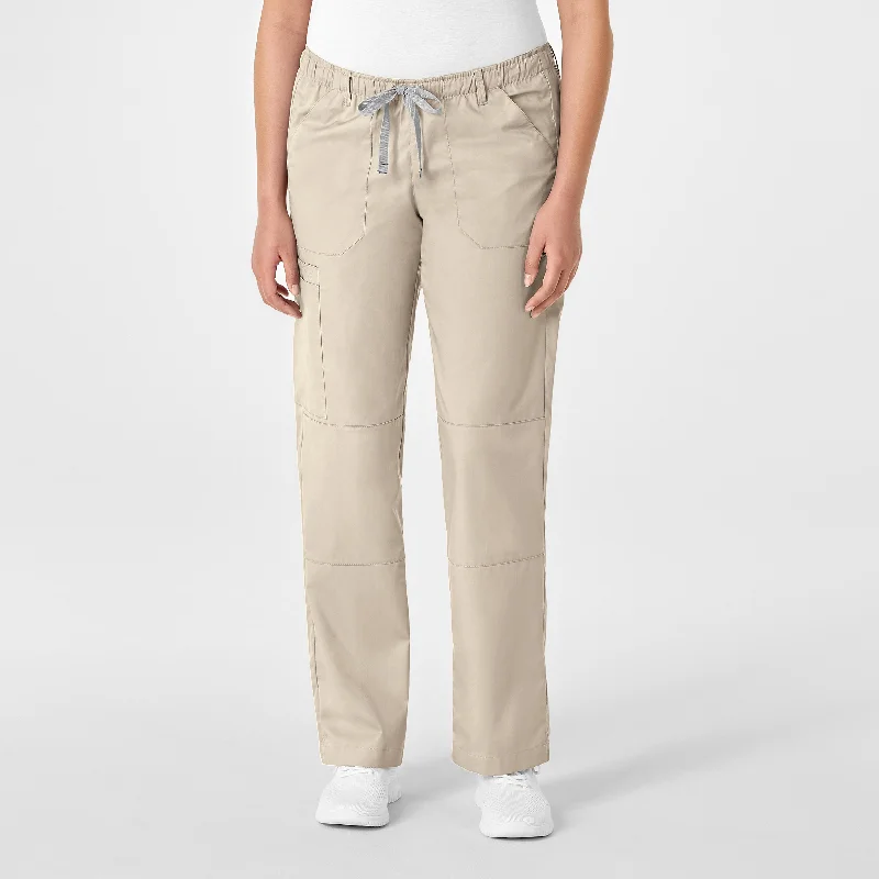 Exclusive Savings WonderWORK Women's Straight Leg Cargo Scrub Pant - Khaki