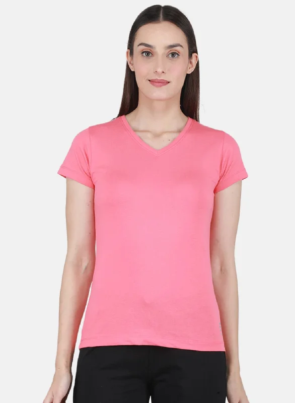 Price Rollback Rock-it Women Pink Solid Top