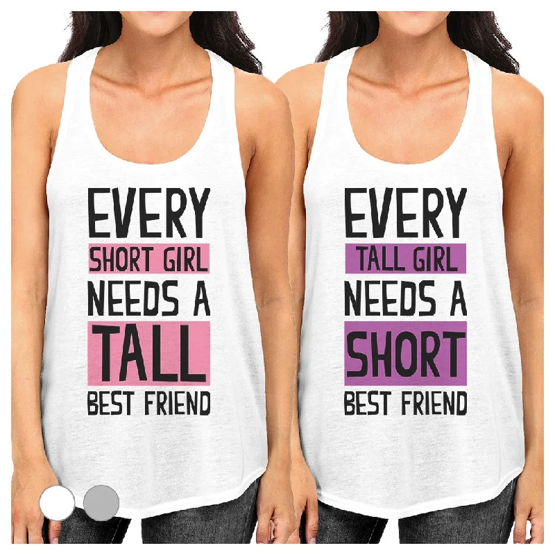 Hurry In Tall Short Friend Best Friend Gift Shirts Womens Matching Tank Tops