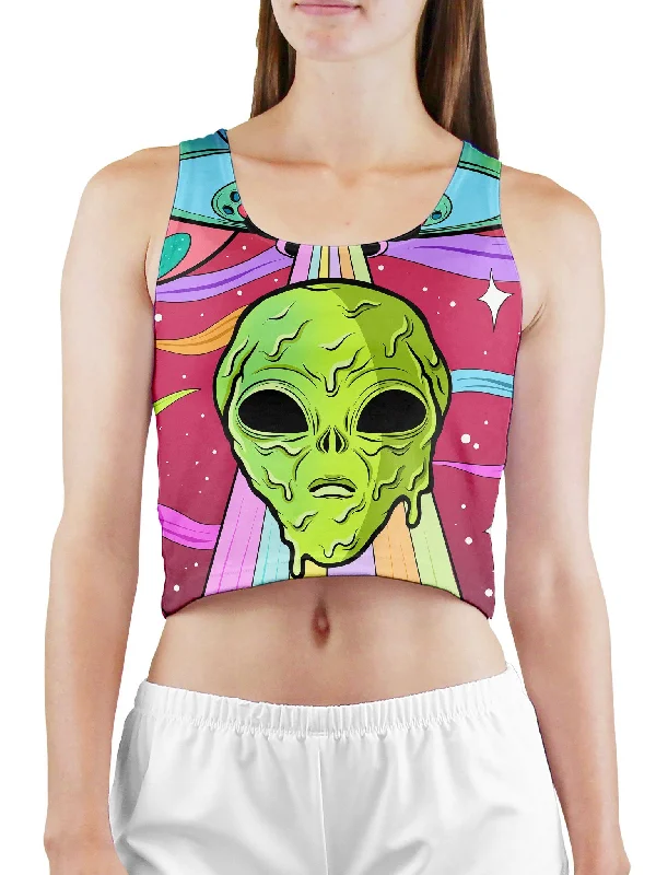 Reduced Prices Neon Alien Invasion (Dusk) Crop Tank Top