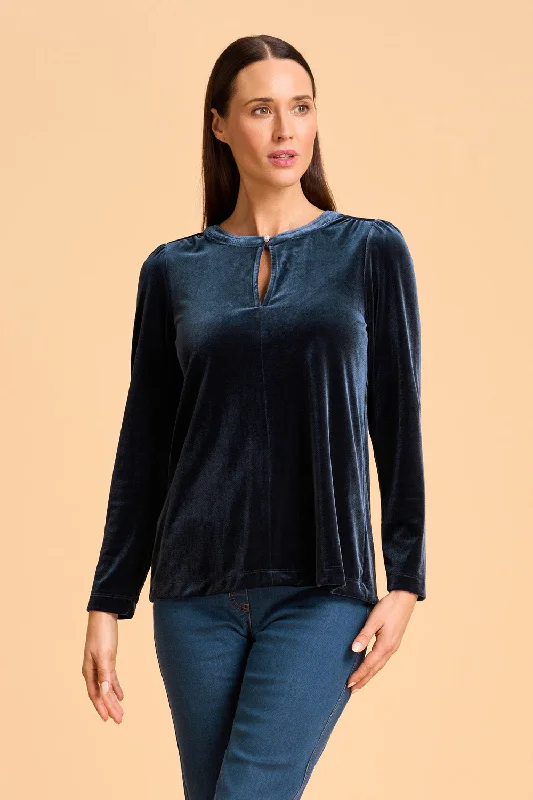 Now Available Velvet Keyhole Top