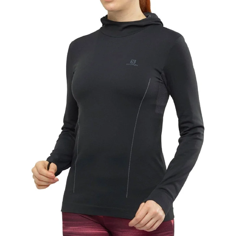 Weekend Specials to Savor Salomon Comet Seamless Womens Running Hoody - Black