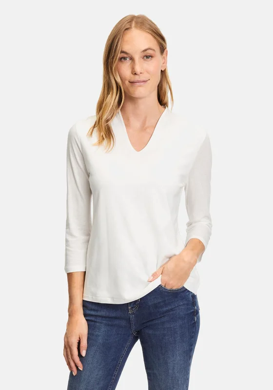 Amazing Value Betty Barclay V Neck Top, White