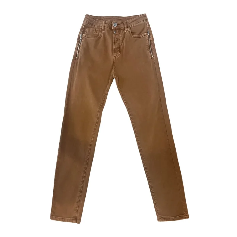 Year-End Sale High Rise Denim in Cognac
