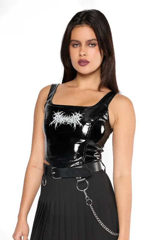 Low Prices Incarnate Vinyl Corset Top