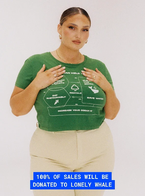 Weekend Discounts Worth Grabbing Organic Protect Charity Baby Tee Green Curve