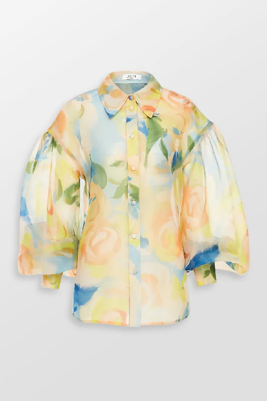 Shop the Weekend Away Celeste Floral Balloon Sleeves Blouse