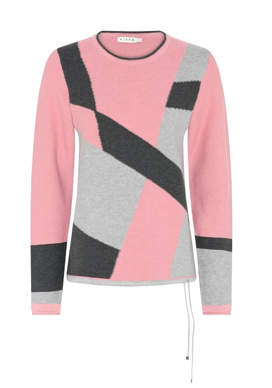 Flash Sale Micha Colour Block Jumper, Pink Multi