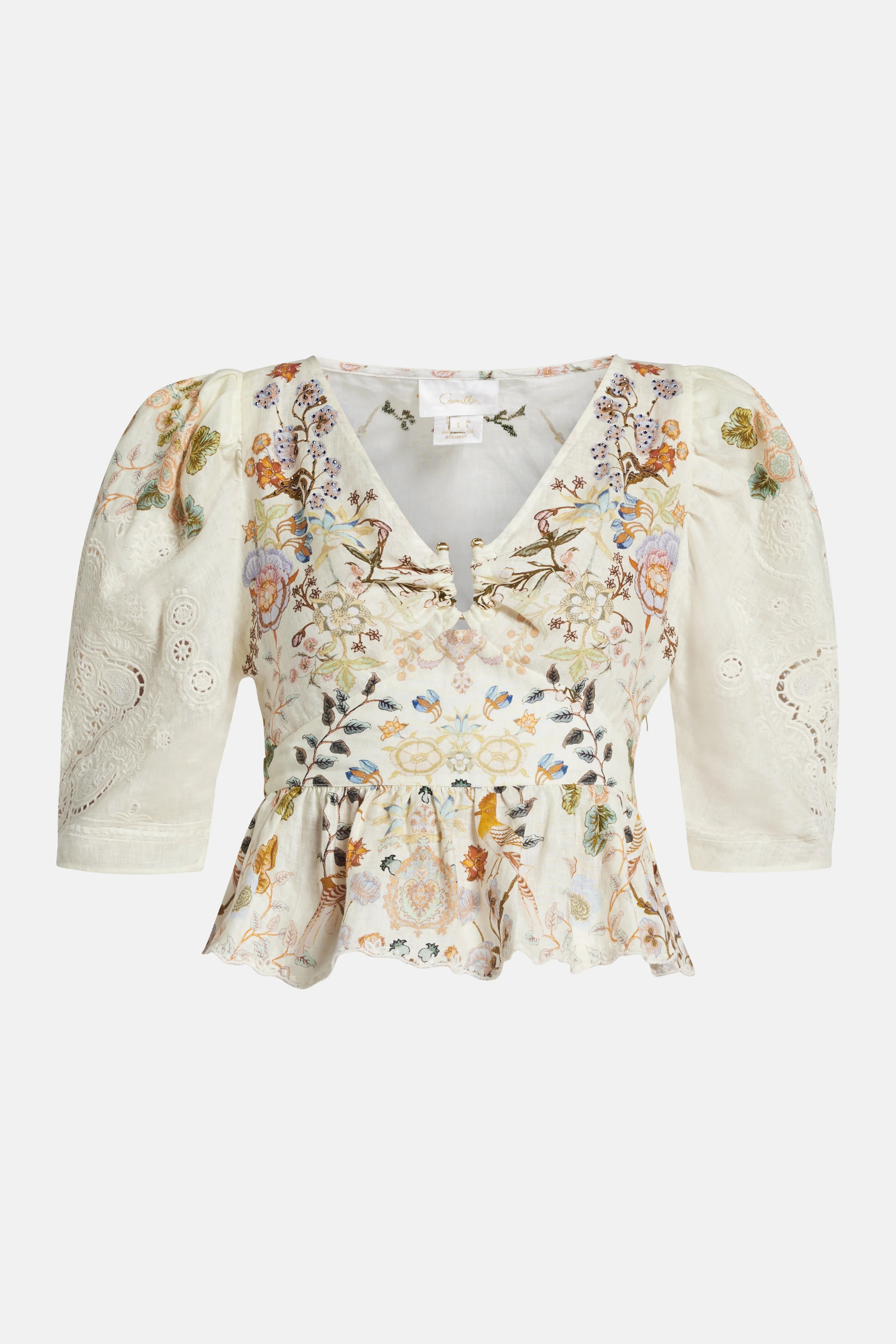 Incredible Offers Puff Sleeve Top With Hardware