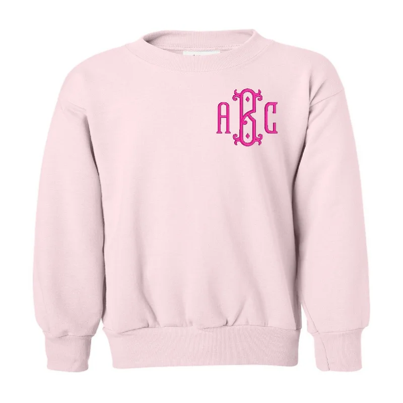 Massive Deals Kids Monogrammed Crewneck Sweatshirt