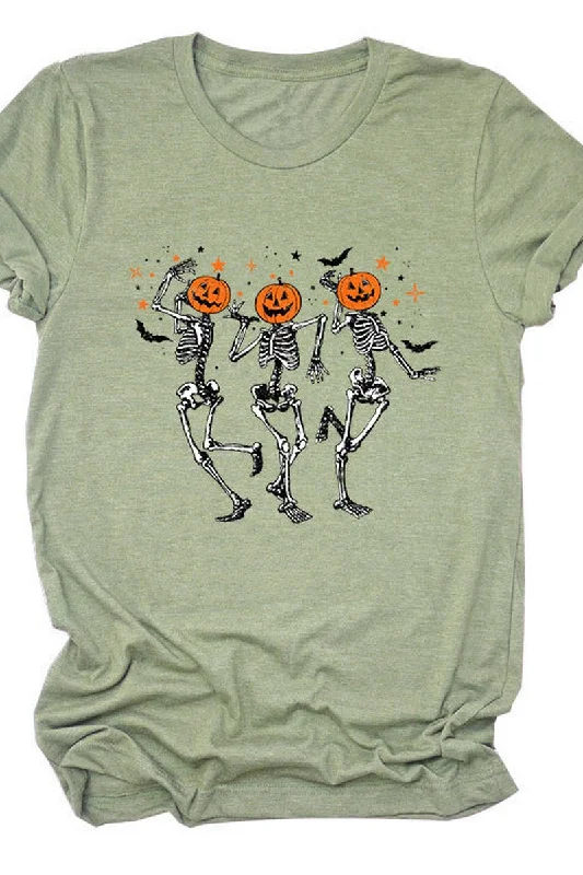 Final Offer SKULL PUMPKIN HALLOWEEN LOOSE TEE FOR WOMEN