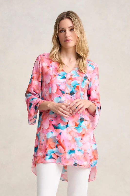 Weekend Discounts to Enjoy Top Stitch Kaftan - Summer Floral
