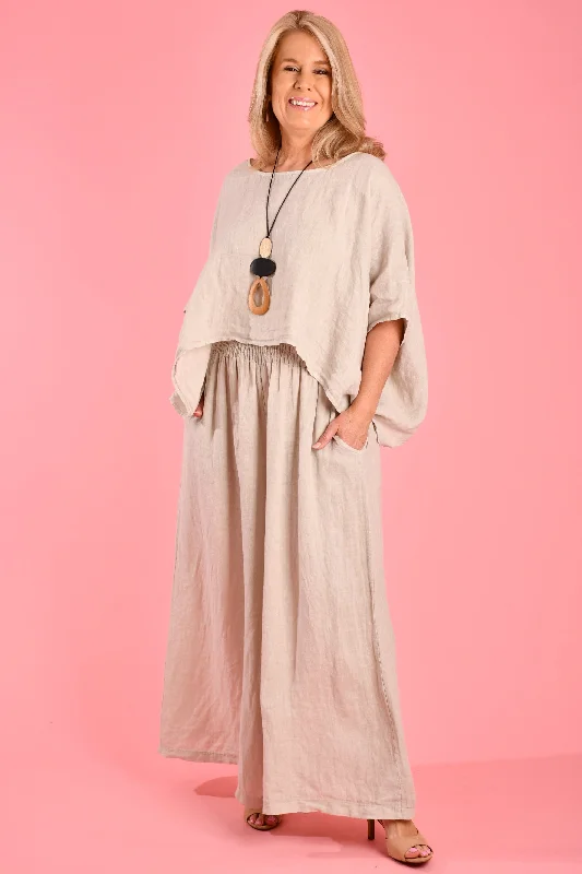 New Arrival VLSP004 (24P154) - AMALFI PANT - LIGHT GREY