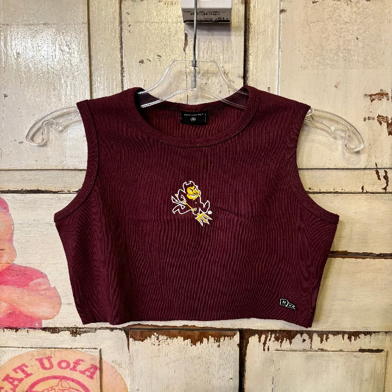 Daily Special ASU Ladies Cut Off Tank DK MRN
