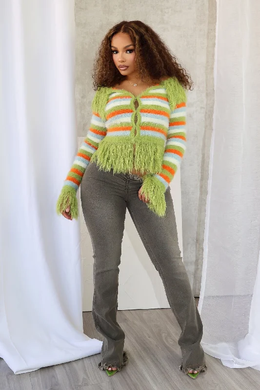 Holiday Sale Keep It Up Multi Stripe Sweater Top