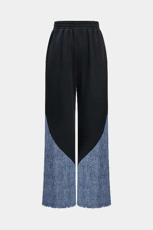 Take Action Denim Patchwork Trousers