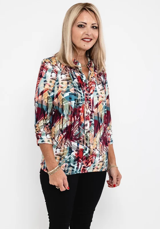 Can't Miss Leon Collection Elasticated Hem Blouse, Multi
