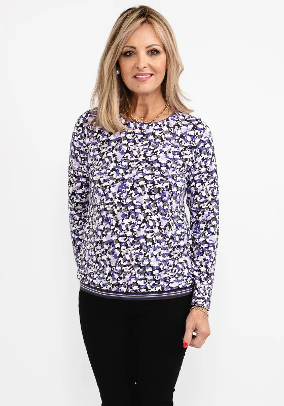 Weekend Bargains to Relish Rabe Camo Ditsy Floral T-Shirt, Purple Multi