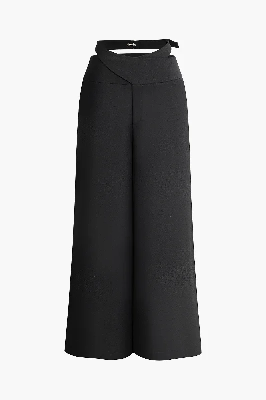 Weekend Deal Buckle Wide Leg Pants
