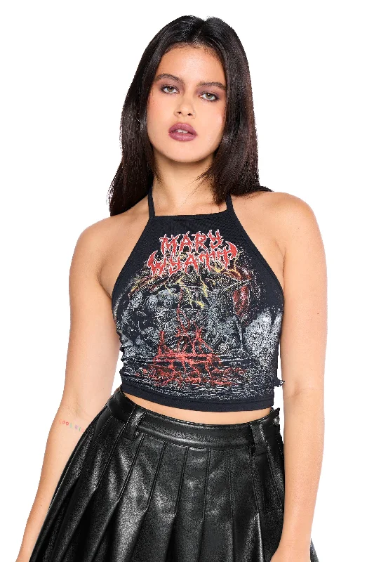 Weekend Savings Extravaganza Abaddon Halter Crop Top