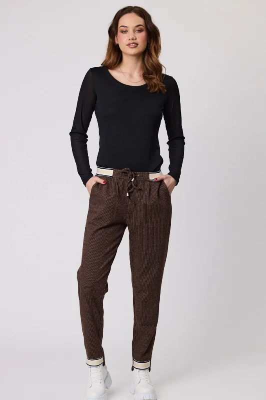 Weekend Bargains Await You Trixie Stripe Pants - Brown