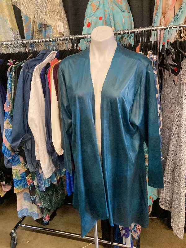 Steal Deal Leatherette Magna Cardigan