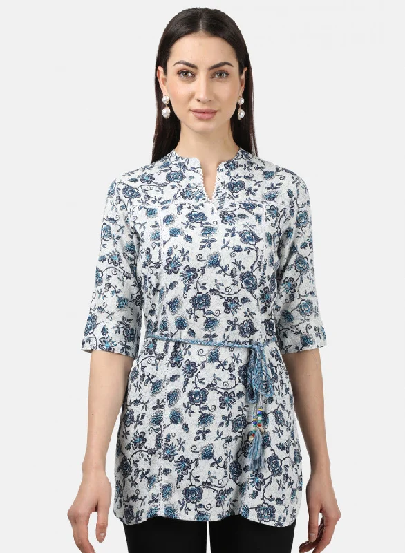 Price Reduction Womens Blue Printed Tops