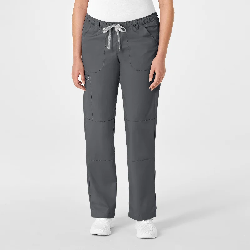 Blowout Deals WonderWORK Women's Straight Leg Cargo Scrub Pant - Pewter