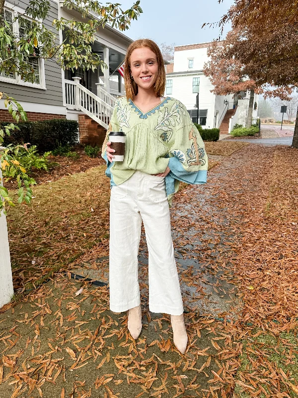 While Supplies Last Floral Embroidered Top