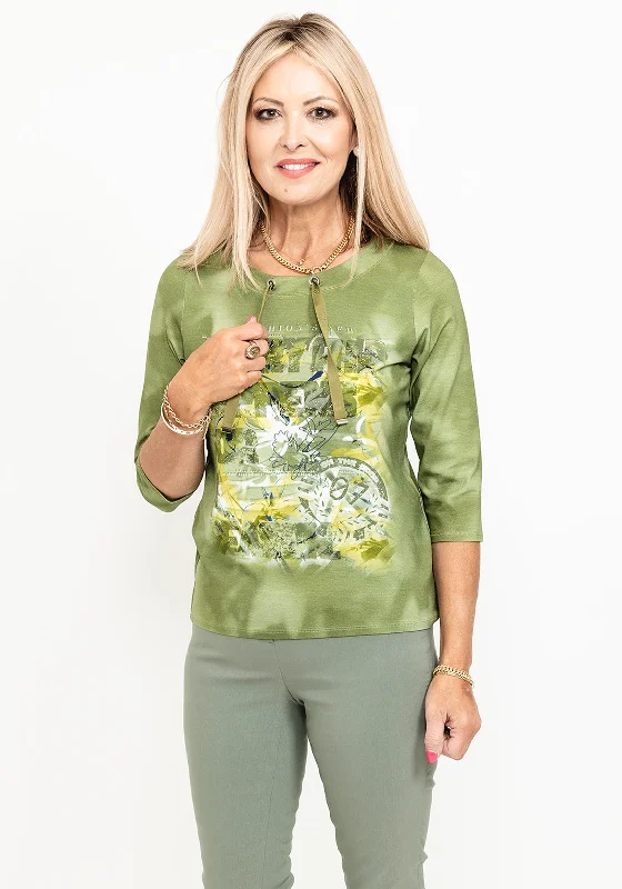 Weekend Extravaganza: Shop Now Rabe Printed Torso T-Shirt, Green