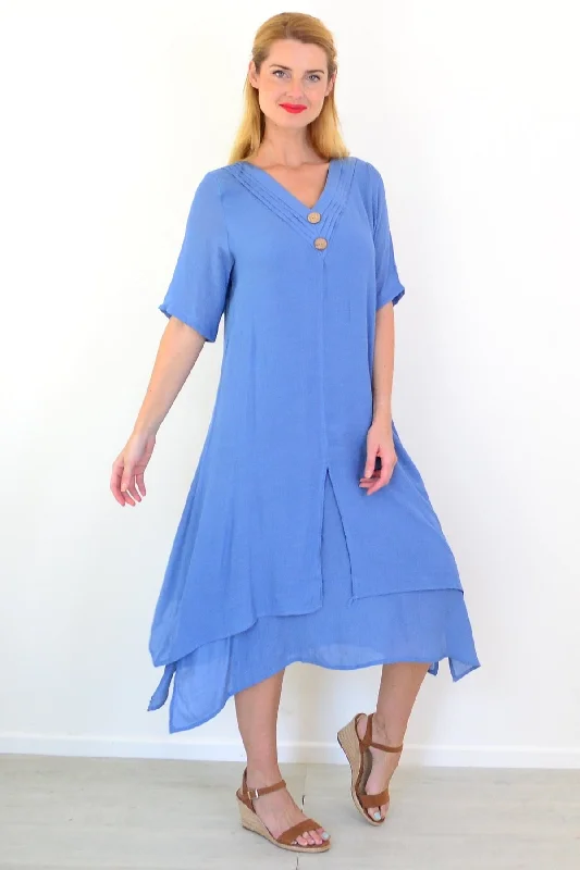 Sale Event Denim Blue Summer Tunic Dress