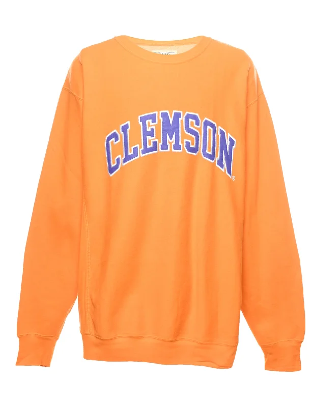 Weekend Specials to Love Embroidered Clemson Purple & Orange Sweatshirt - XL