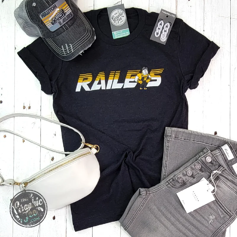 Bargain Blast Newton Railers with Railerman Black Heather Short Sleeve Unisex Tee