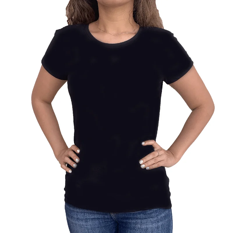 YEAR-End Clearance Black Half Sleeve "basics" Shirt