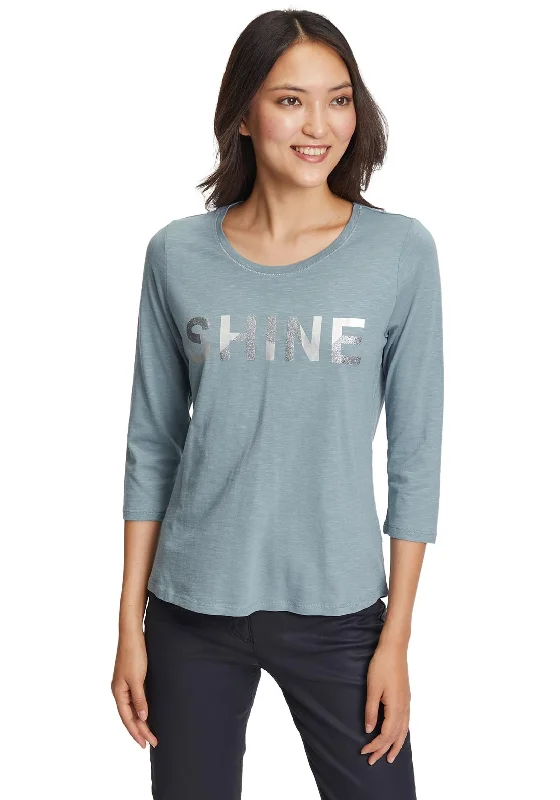 Can't Be Beat Betty Barclay Shine T-Shirt, Frost Blue