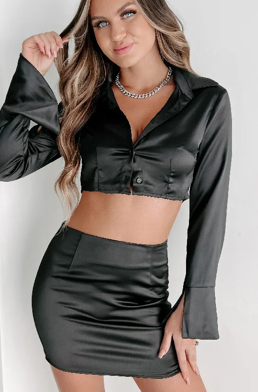 Weekend Savings Extravaganza Change Of Pace Two Piece Set (Black)
