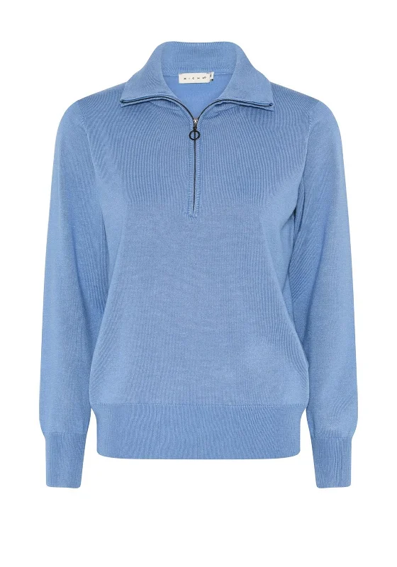 New Arrival Micha Zip Funnel Neck Sweater, Blue
