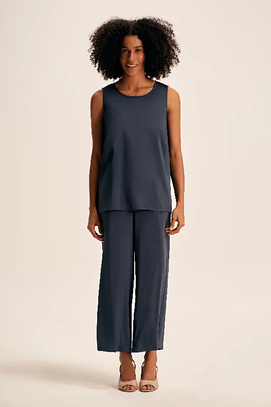 Pay Less Olivia Newton-John Silk Tunic - Twilight