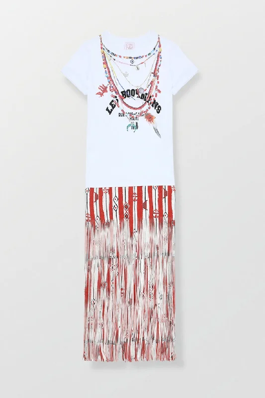 Limited Stock T-Shirt Dress With Fringes
