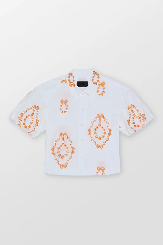 Online Exclusive Cropped Puff Sleeve Shirt