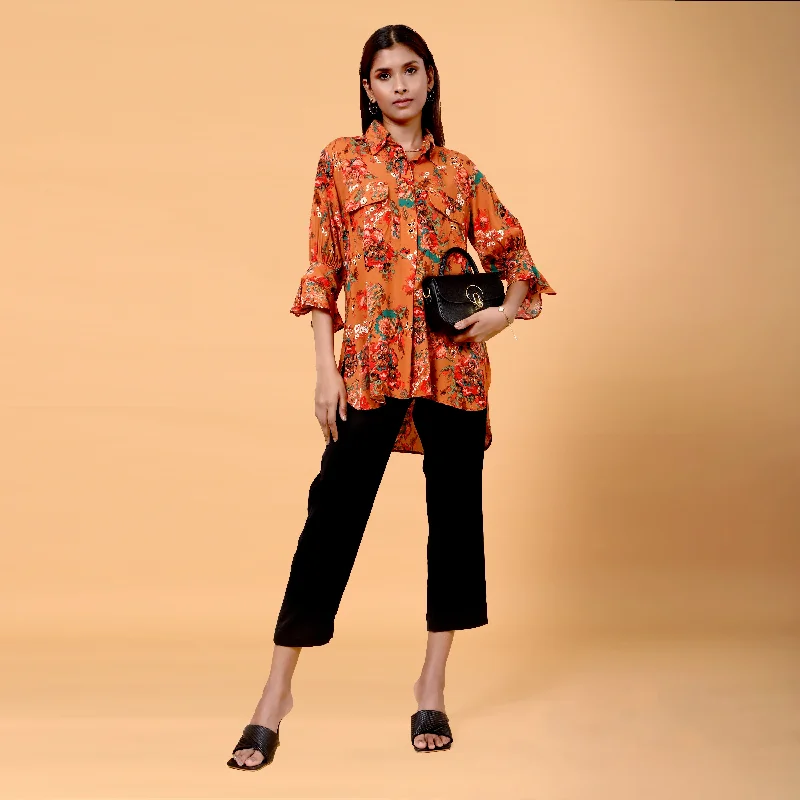 Stock Clearance Yuna floral printed tunic