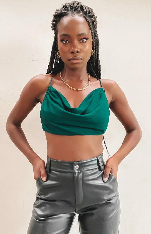 Weekend Bargains to Love Lioness Born To Be Wild Crop Top Forest Green