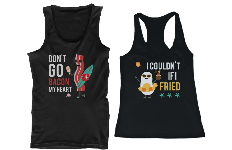 Mega Sale Bacon and Egg Summer Edition Couple Tank Tops Cute Matching Tanks