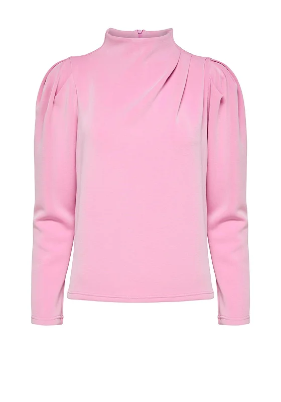 Take Advantage Selected Femme Pleat Shoulder Top, Cyclamen