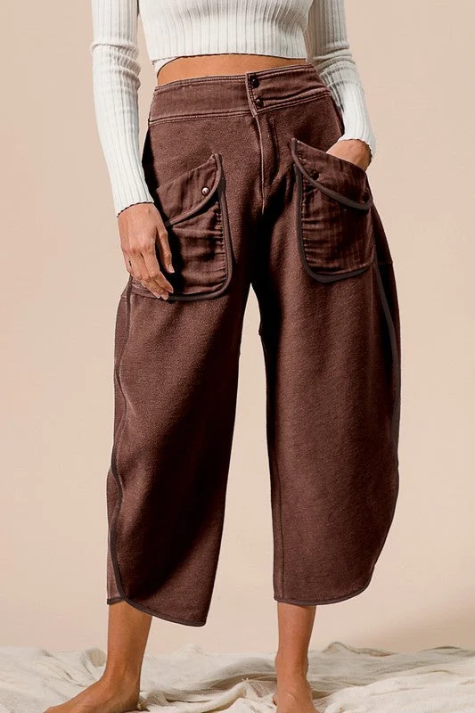 Blowout Sale HENRY WASHED TERRY PANTS WITH POCKETS S-XL